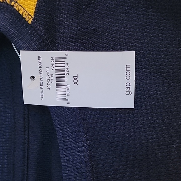 Gap navy and yellow striped waffle weave xxl - Picture 2 of 6